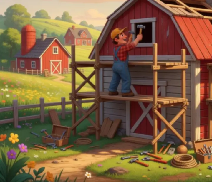 Fejlesztett Farm Up pajta és raktárépületek meleg fa dizájnnal
