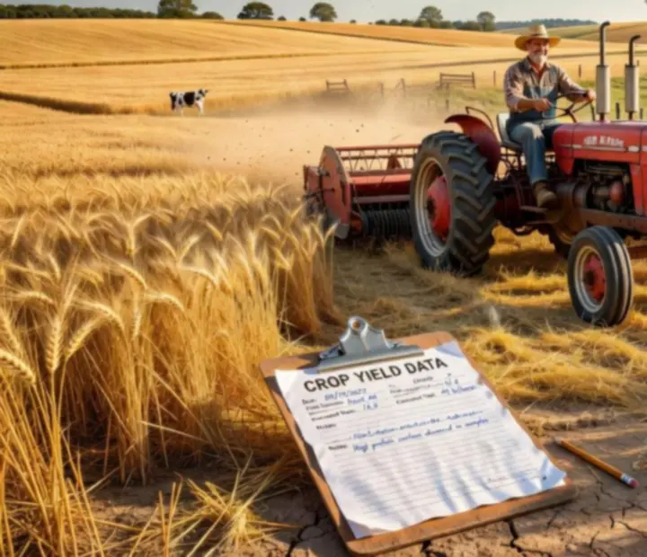 Búza betakarítási eredmények elemzése a Farm Up játék statisztikáival